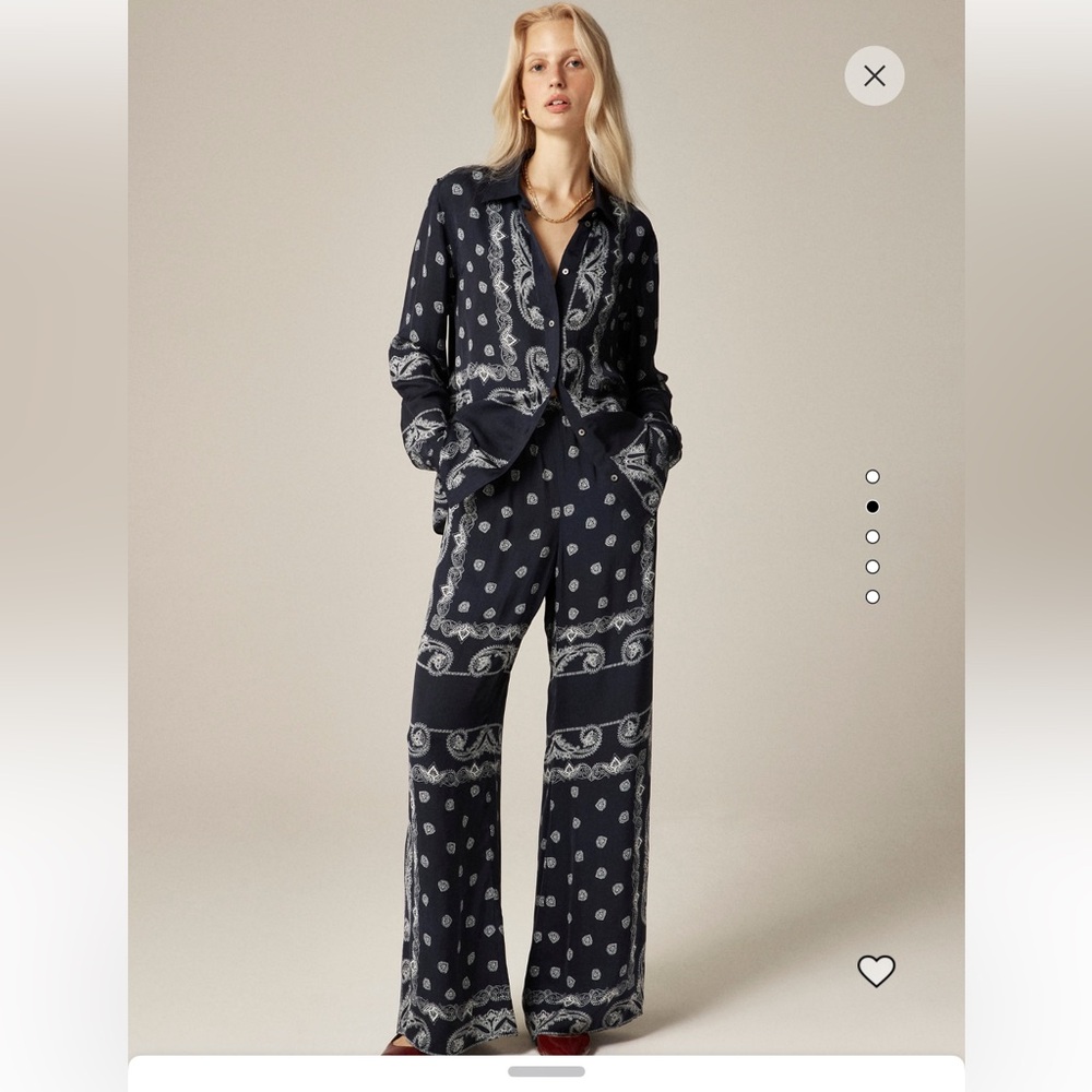 JCrew Cosmo pant in bandana print Sz M